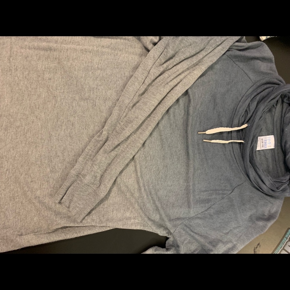 LONG SLEEVED OMBRÉ GREY OVERSIZED TEE